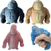 2 Pack Random Color Funny Squishy Monkey Stress Balls For Kids And Adults, Gift Gorilla Sensory Balls Fidget Toy For Party Favor