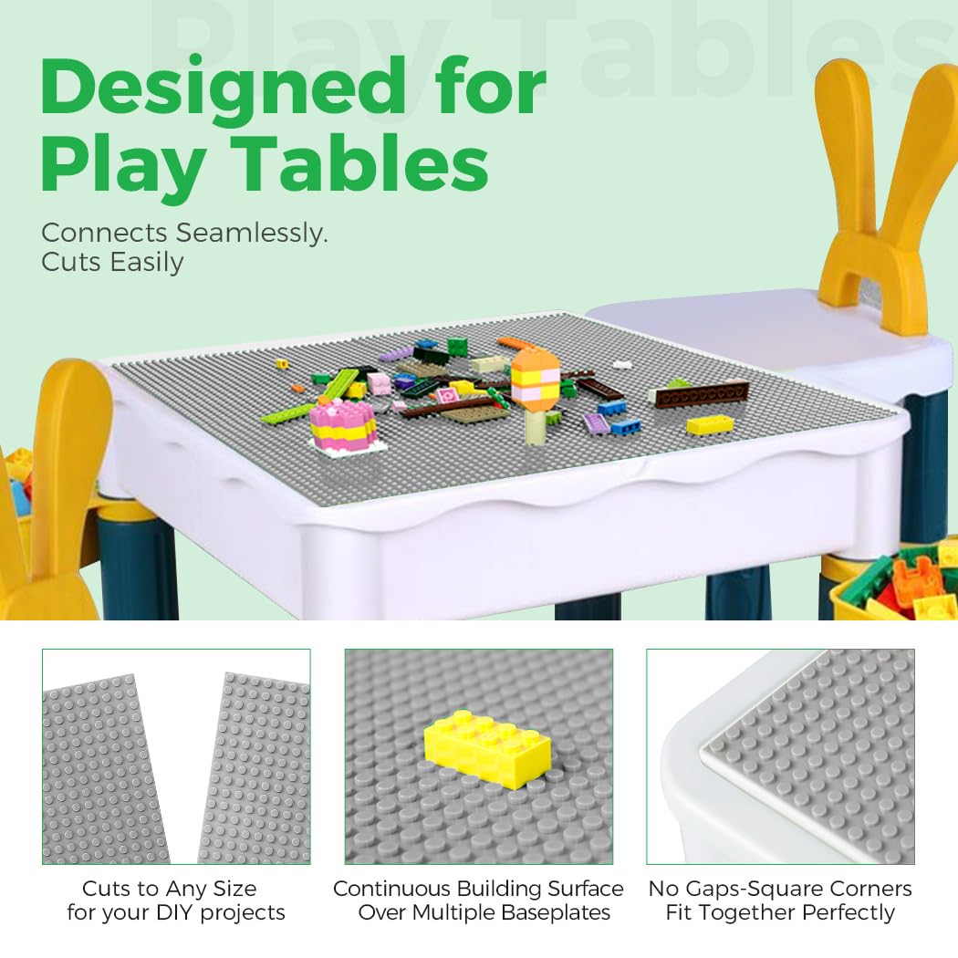 Etarnfly Classic Baseplates Building Plates-8 Pack 10'' X 10'' Building Boards,100% Compatible With All Major Brands And Activit
