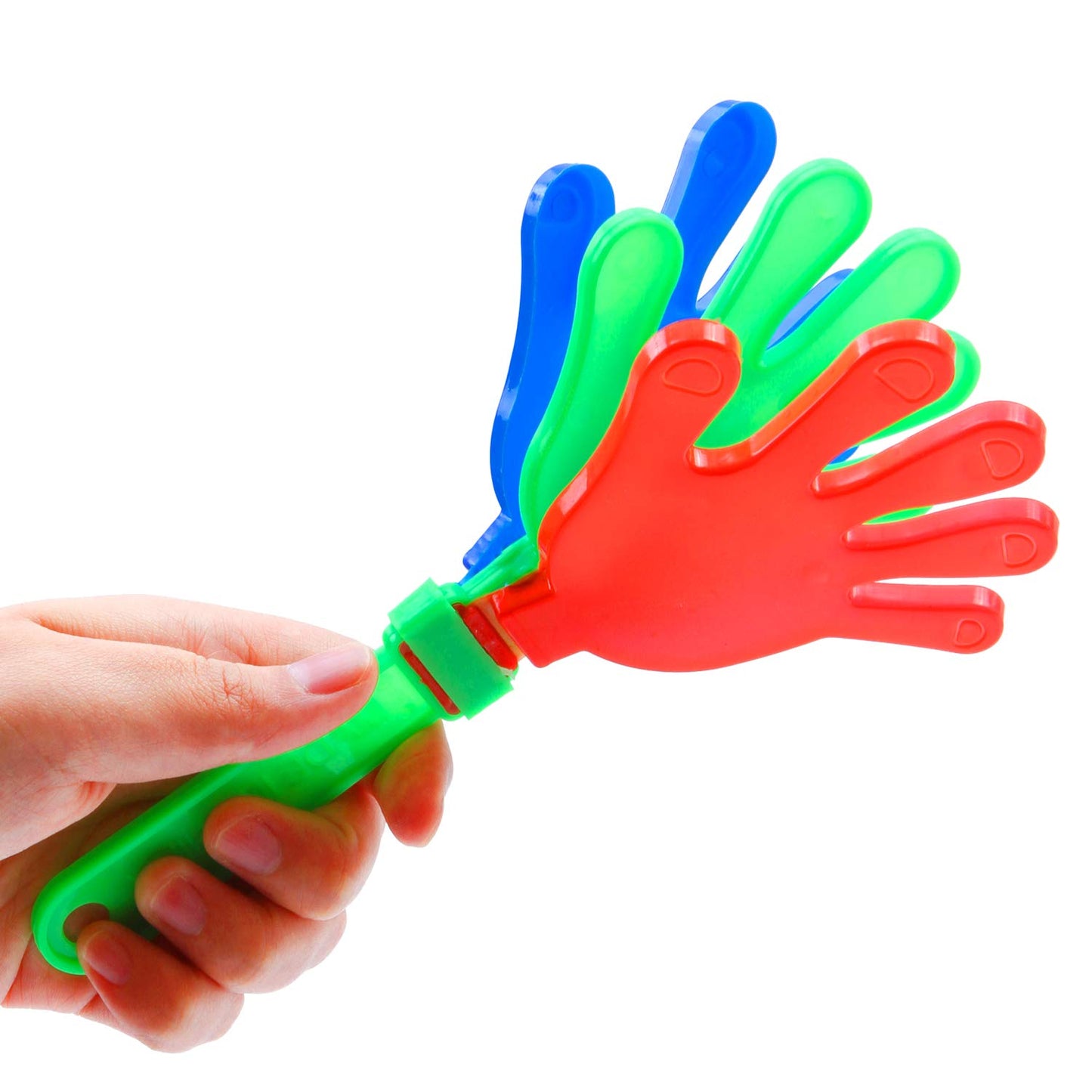 Resinta 24 Pieces Hand Clappers Plastic Noisemaker Noise Makers With Drawstring Bag For Fiesta Party Birthday Favors, 7.5 Inch