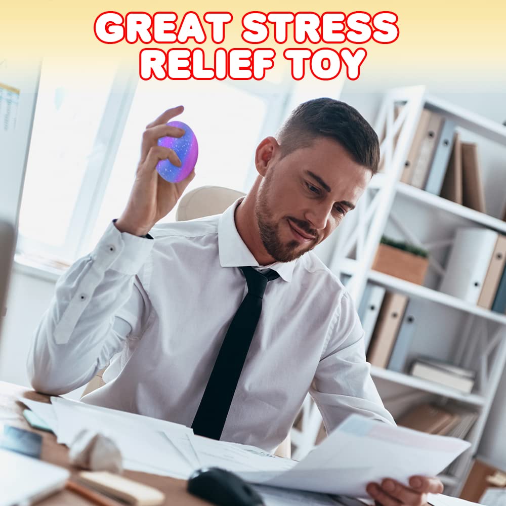 Artcreativity Stretchy Galaxy Stress Balls, Set Of 4, Stress Relief Fidget Sensory Toys For Autistic Children, Anxiety, And Adhd, Outer Space Party Favors, Goodie Bag Fillers For Kids