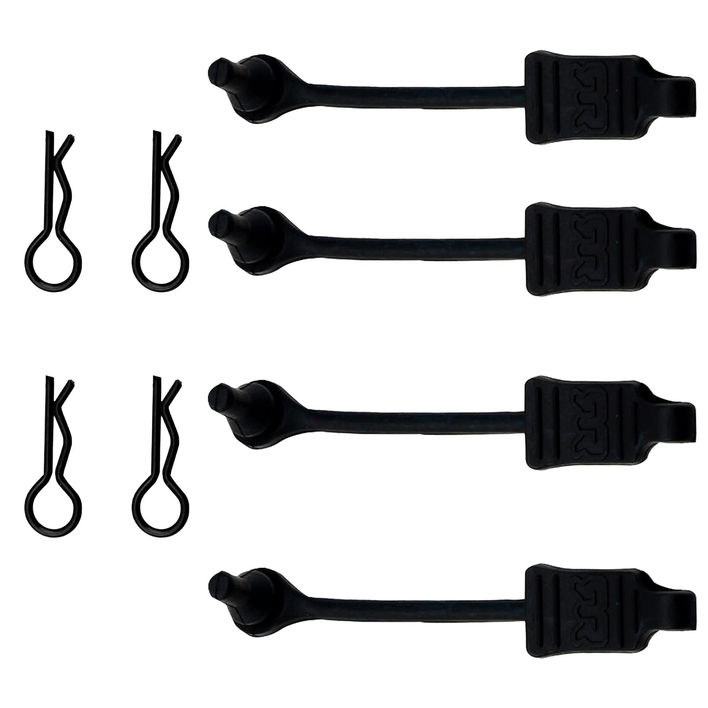 4Pack Rubber Body Clip Retainer Pull Tabs#AR390165 Compatible with Arrma 3S 4S Mega550 Vorteks Senton Granite Big Rock Typhon Ou
