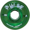 Atom Skates Pulse Outdoor Quad Roller Wheels (Hardness 78A, 65Mm X 37Mm, Green, Set Of 4)