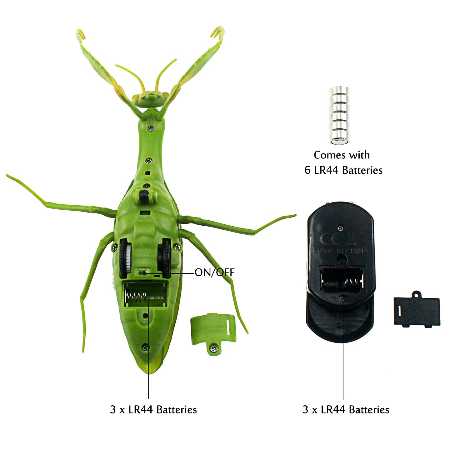Tipmant Rc Praying Mantis Toy Ir Remote Control Animal Fake Car Vehicle Electric For Kids Birthday