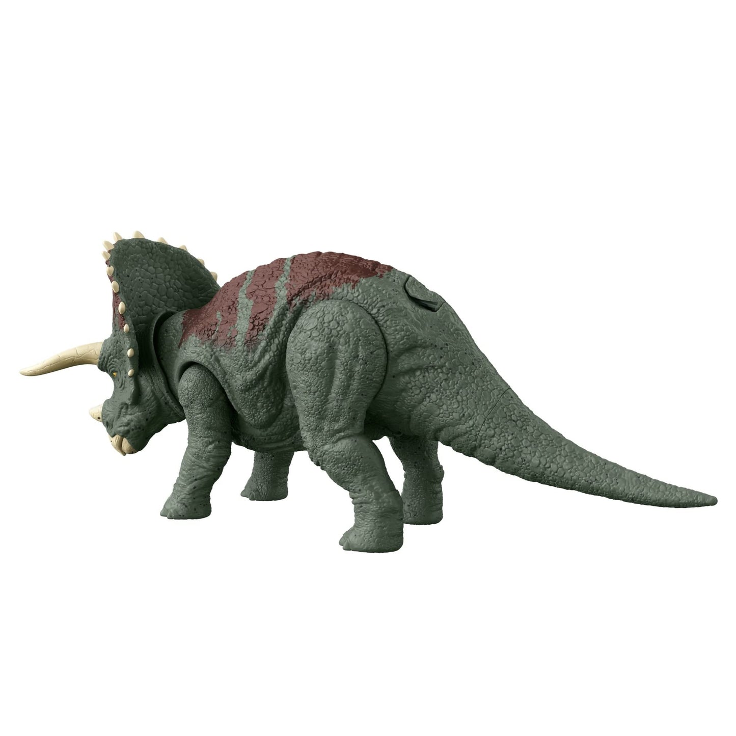 Jurassic World Dominion Roar Strikers Triceratops Dinosaur Action Figure With Roaring Sound And Attack Action, Toy Gift Physical & Digital Play