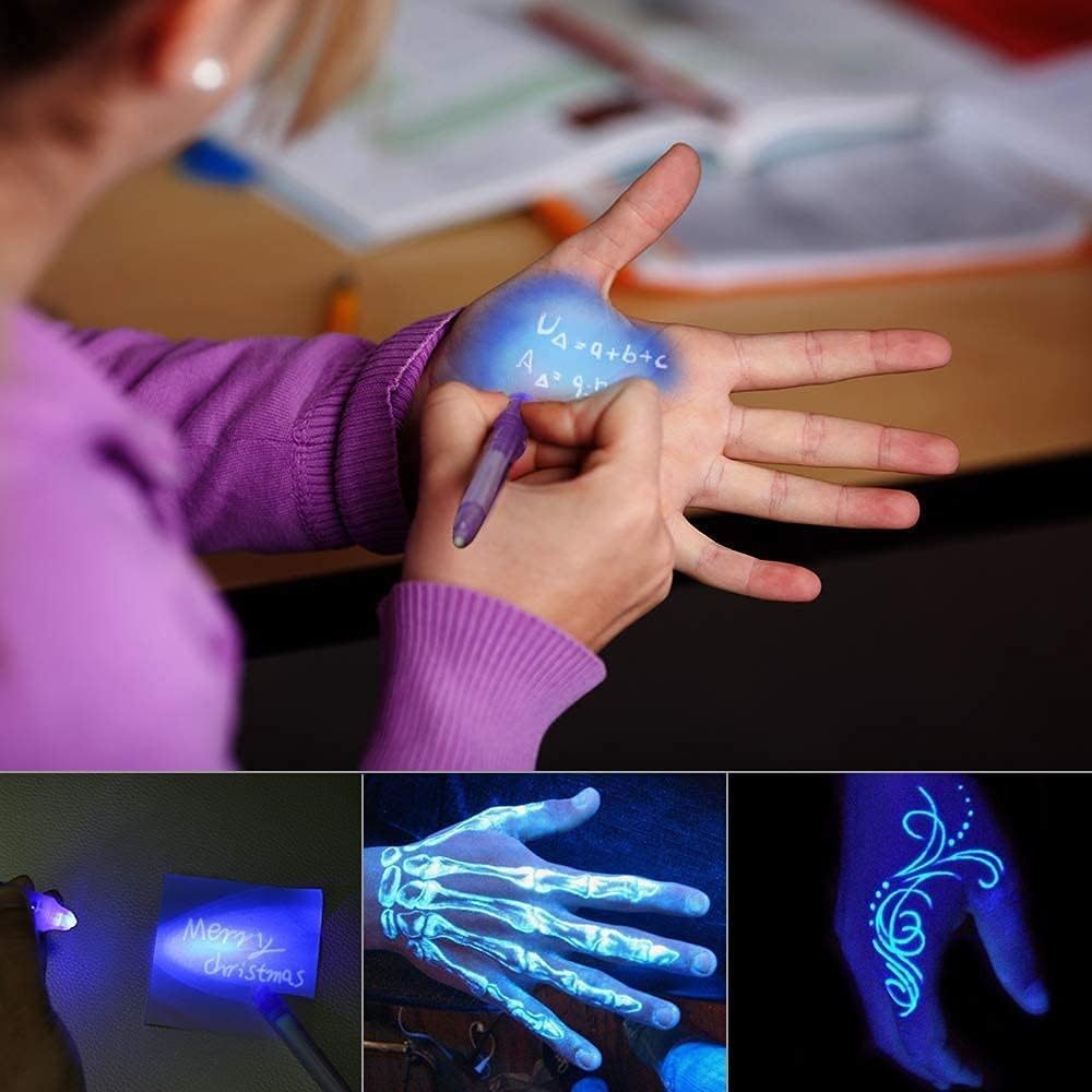 Dazspirit 36Pcs Invisible Ink Pens With Uv Light, Spy Pens With Animal Cards & Goodie Bags, Party Favors For Kids 8-12, Classroom Prizes, Stocking Stuffers For Christmas Valentines