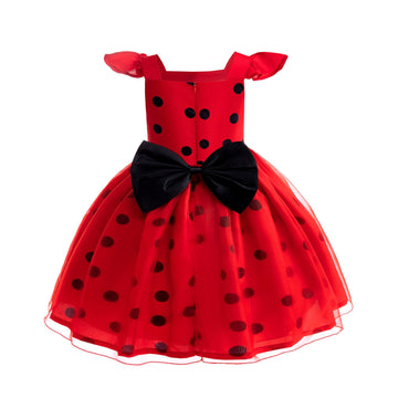 Sgehen Girls Ladybug Costume Dress Princess Dress up Halloween Birthday Party Cosplay Outfit with Accessories 5T 6T