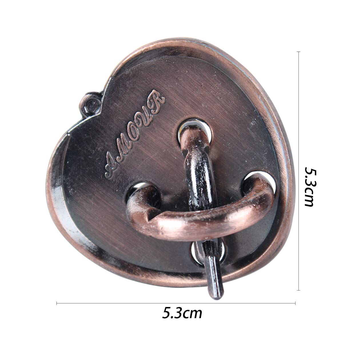 Brain Teaser Puzzle for mature-themeds Puzzles Metal Hole Lock mature-themed Educational Toy Jigsaw IQ Puzzle (Orange)