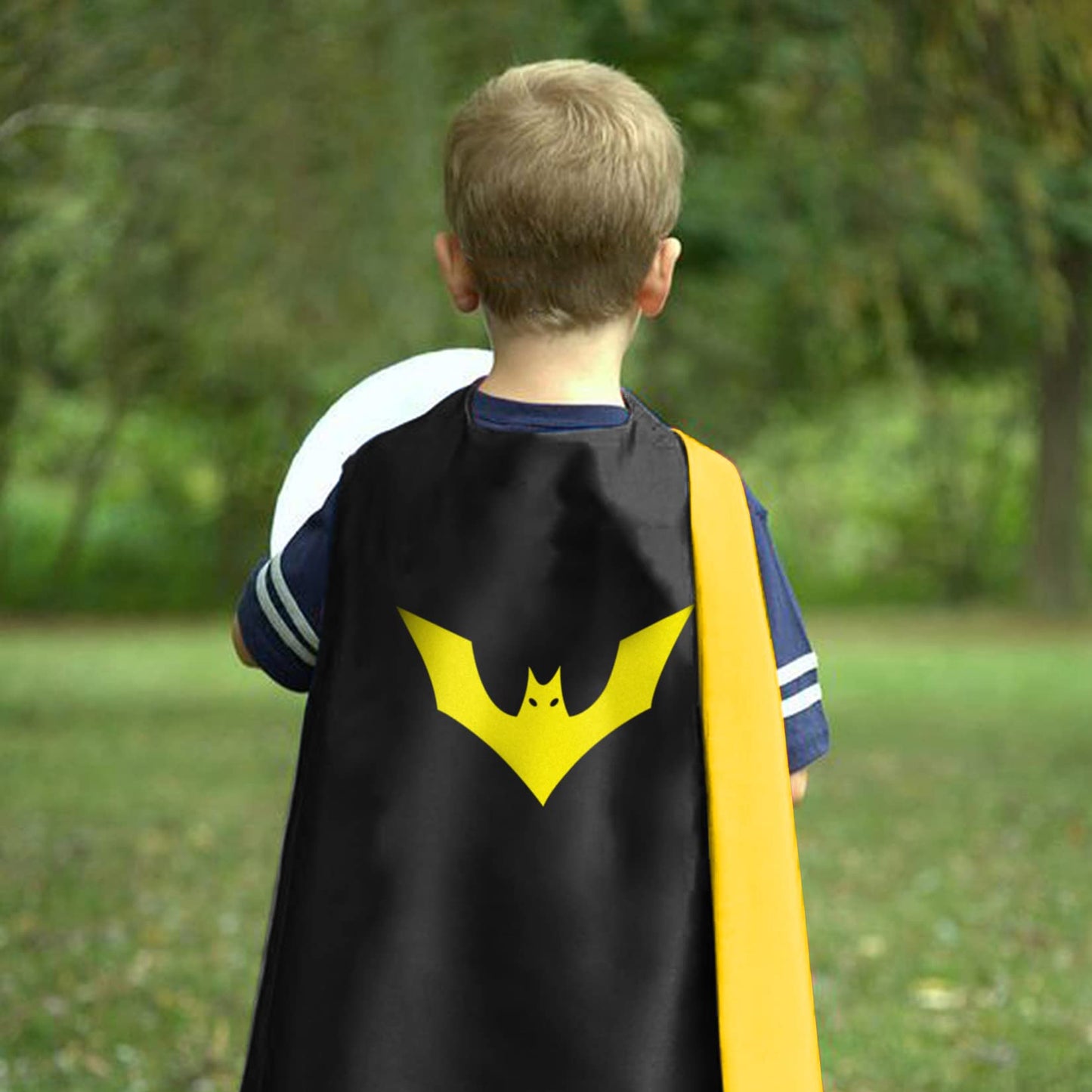 Mizzuco Dress Up Capes For Kids Superhero Cloak With Mask And Waistband Halloween Costumes And Party Dress Up Gift(Black)