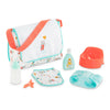 Corolle Baby Doll Changing Bag & Accessories Set - 7-Piece Multi Color 2-in-1 Storage Bag/Changing Pad for Kids 2 Years & Up