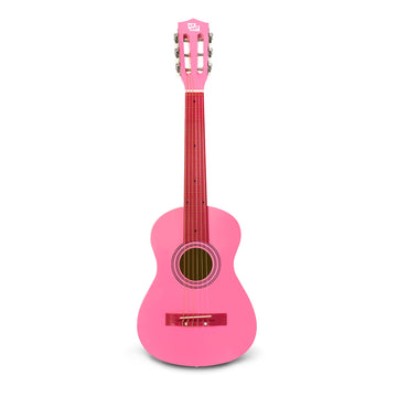CB SKY 30" Pink Wooden Classical Guitar for Kids & Beginners, Ideal for Ages 3-9