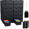 Elsinpapox 6 Sets Trading Card Storage Boxes, Includes 24-750 Ct Boxes & 96 Dividers, 18000+ Trading Cards Organizer For Collect