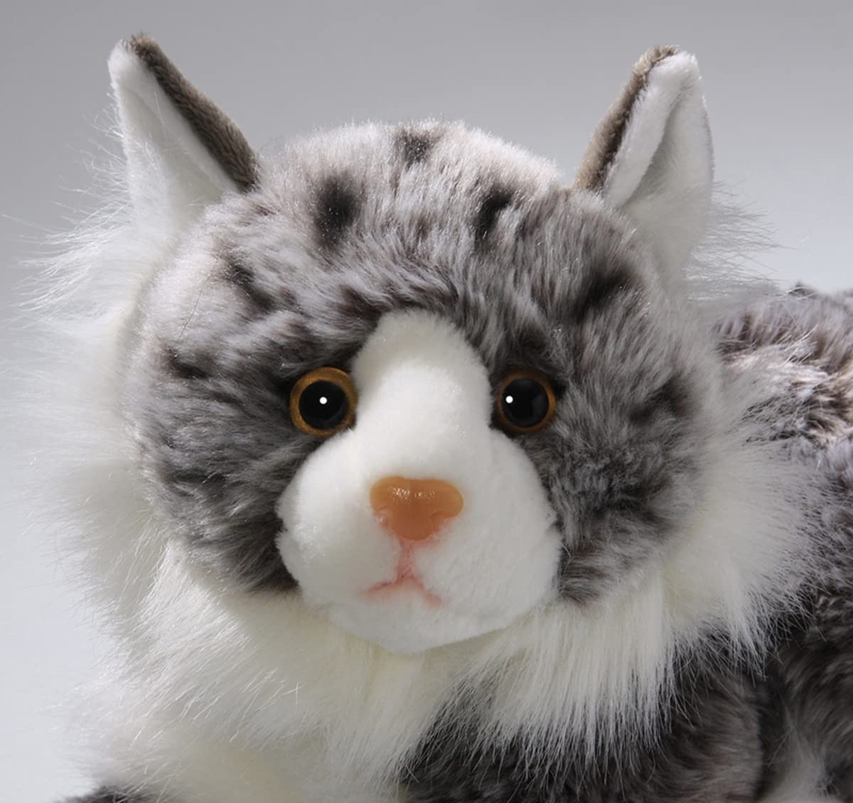 Carl Dick Maine Coon Plush Toy - 12 Soft Stuffed Animal, Grey-White Color, Perfect for Kids and Cat Lovers