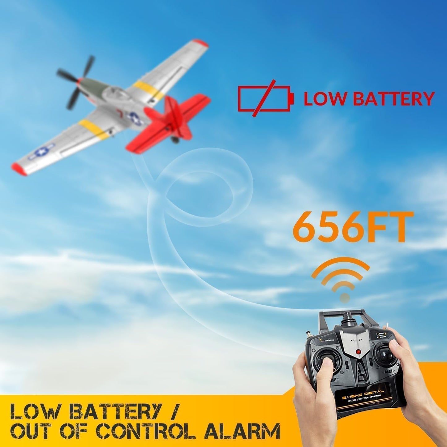 Volantexrc Rc Plane, 4 Channel Remote Control Airplane Fighter Rtf With 6-Axis Gyro, 3 Modes & Aerobatics Easy To Fly, 2.4Ghz Ra