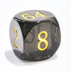 Big Translucent Backgammon Doubling Cube Dice 30Mm, Large Backgammon Doubling Number Dice 1 3/16'', Translucent Smoke