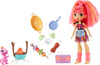 Mattel Cave Club Blazin' BBQ Adventure Playset with Emberly Doll (8 - 10-inch Pink Hair) Dinosaur Pet and Storytelling Accessories with Cooking Theme Gift for 4 Year Olds and Up