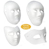 Lynkaye White Plain Masks,16 Pcs Diy Unpainted Masquerade Masks Craft Mardi Gras Dance Cosplay Party Mask Costume (Style A)