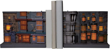 Enesco Harry Potter Diagon Alley Light Up Book Holders Bookends, 7.25 Inch, Multicolor, Resin, Model 6008334