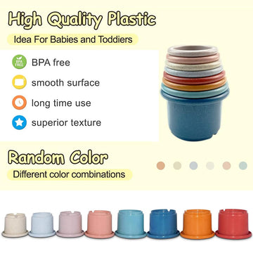 Cosaway Baby Stacking Nesting Cups Toy, Montessori Toys For Toddlers 6+ Months