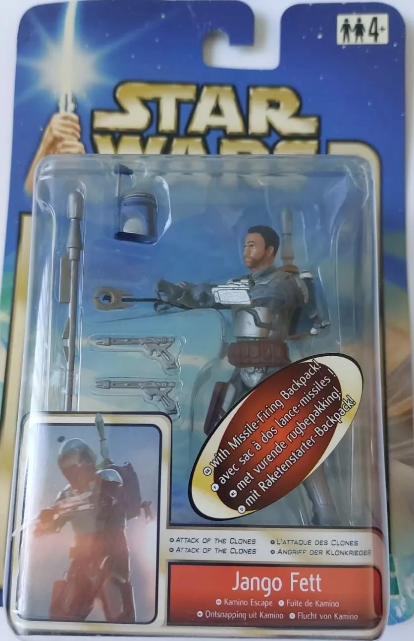 Star Wars Attack Of The Clones Figure: Jango Fett (Kamino Escape)