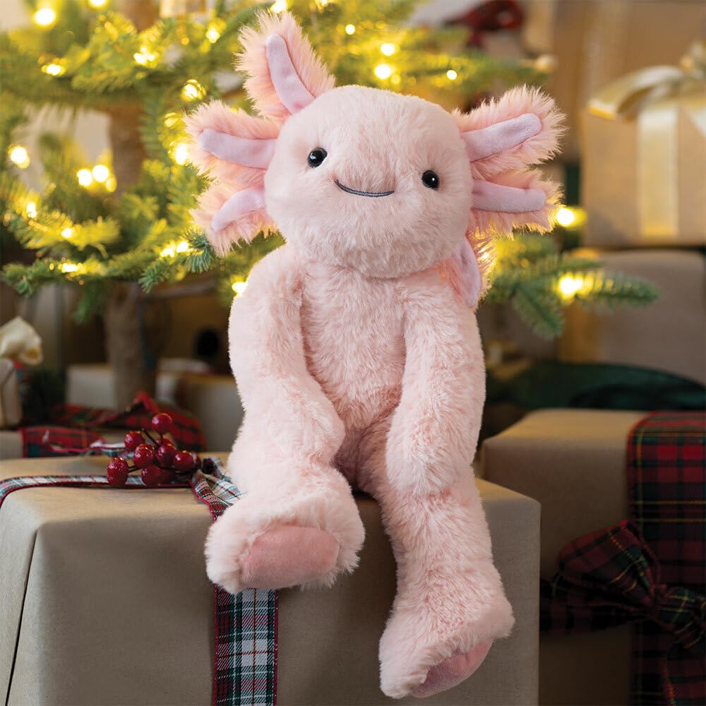 Vermont Teddy Bear Axolotl Plush - Axolotl Stuffed Animal, Pink, 15'