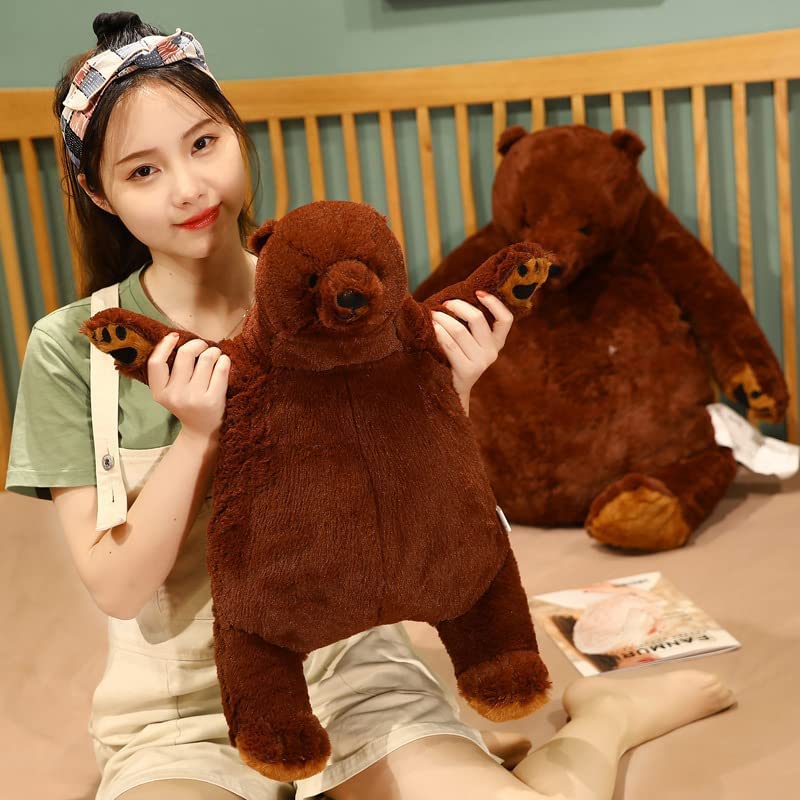 Sausudols Teddy Bear Plush Toy Giant Bear Huge Cuddly Bear Giant Plush Dark Brown 23.6 Inch/60 Cm