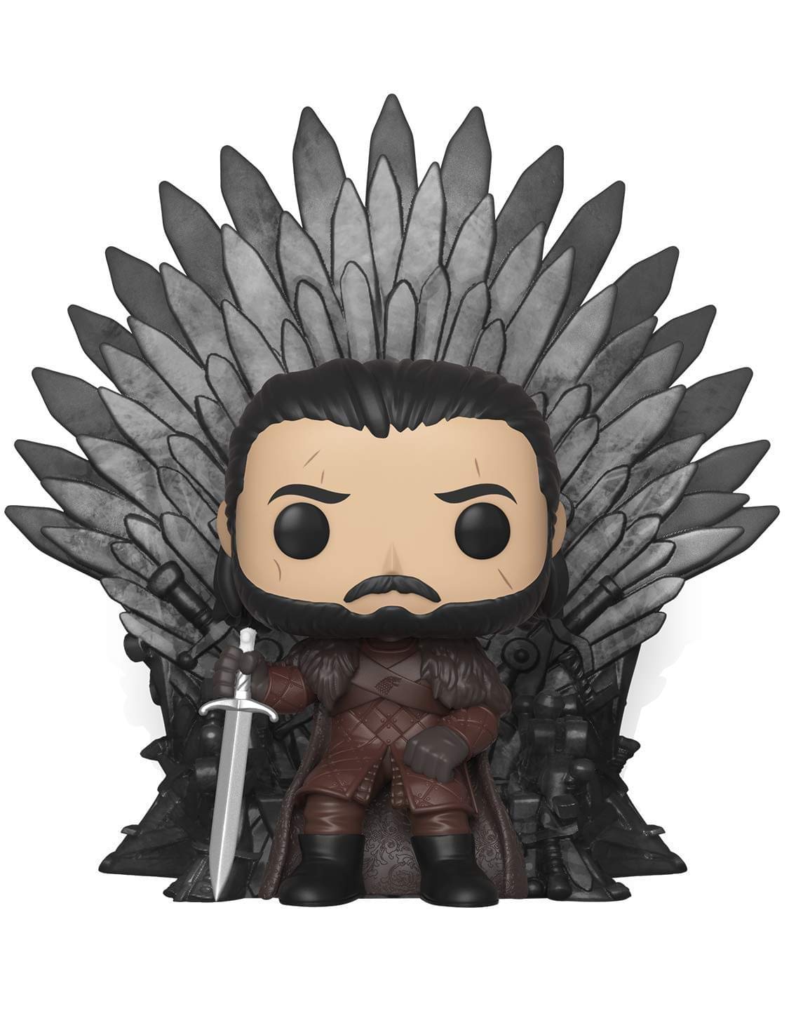 Funko Pop! Deluxe Jon Snow Sitting on Iron Throne - Multicolor Vinyl Figure, One Size, Model 37791