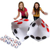 13'' Jumbo Inflatable Dice, 2pack Outdoor Fun Giant Inflatable Dice Set and 12mm 10pcs Dice for Indoor and Outdoor Broad Game, L