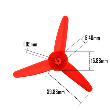 EUDAX Micro DC Motor 2mm shaft propeller with 3 Vanes 80mm Fan Shape for Fan Leaves Ship Model RC Boat DIY Air Science and education toys