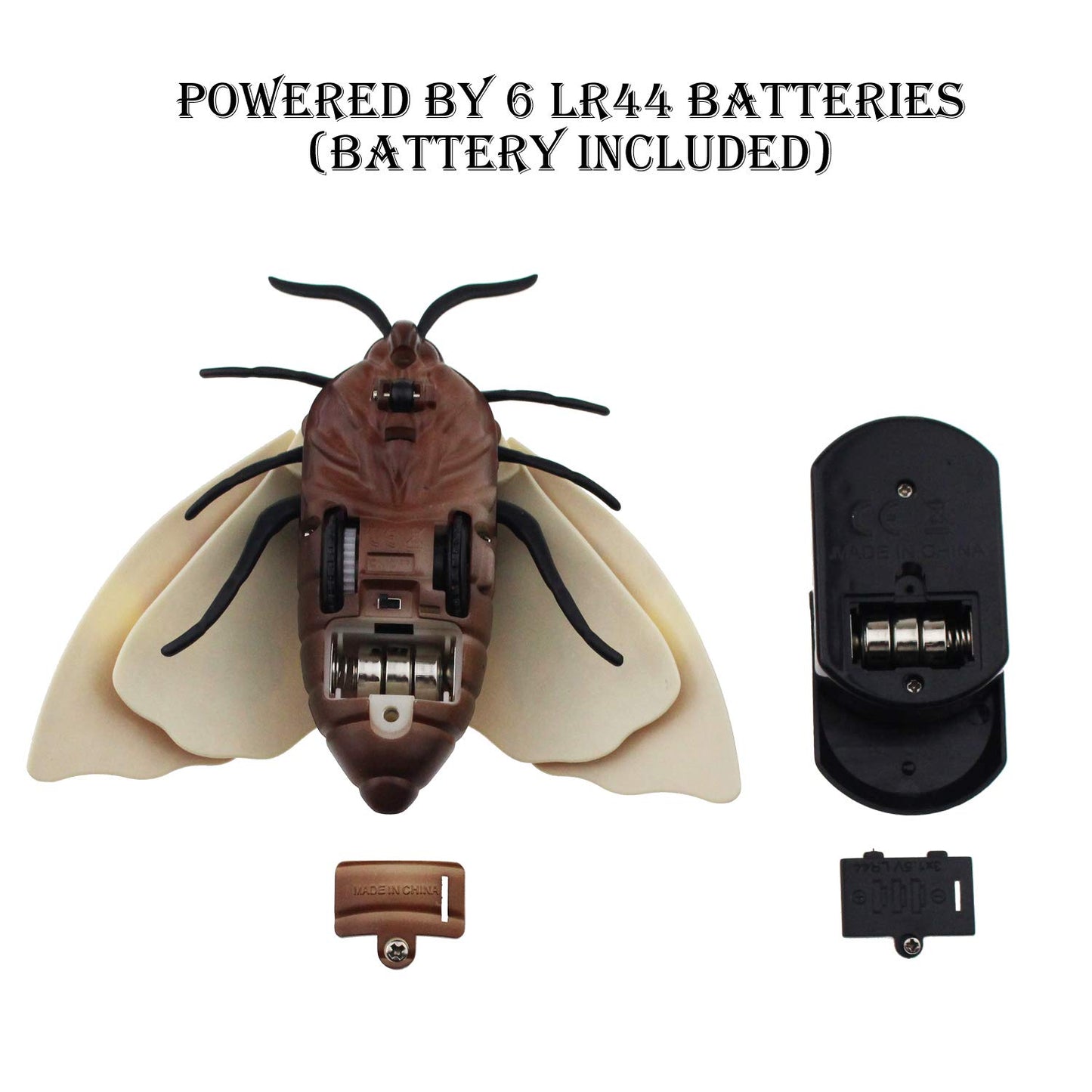 Tipmant RC Moth Animal Toy Remote Controlled Car Vehicle Electric Insect Kids Toys Gifts for Birthday Christmas Halloween