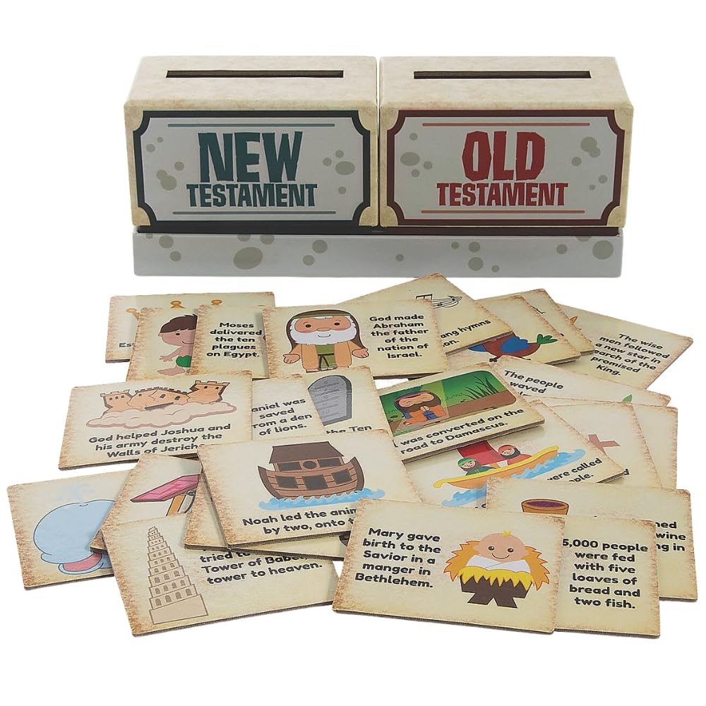 Fun Express Bible Story Sorting Game - 28 Pieces - Educational and Learning Activities for Kids