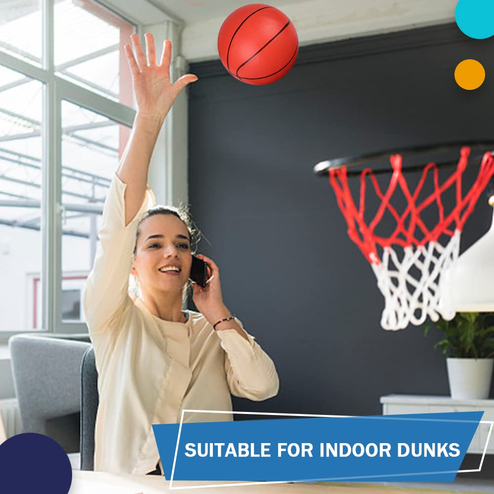 Umnodobn 6 Inch Mini Basketballs For Toddlers Kids Teenagers, 6 Pack 6' Basketball Set With Pump Durable Pvc Basketballs For Mini Over Door Hoop Pool Beach Balls For Swimming Pool, Indoor, Outdoor