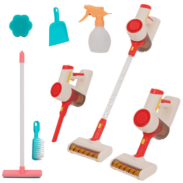 Vacuum Cleaner Toy For Toddler With Real Suction Function, Realistic Role-Play Cordless Vacuum Toy With Music, Kids Interactive