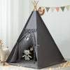 Xiaowantong Kids Teepee Tent With Padded Mat, Lights, And Carry Bag,Natural Cotton Canvas Washable Playhouse For Indoor Use,Idea