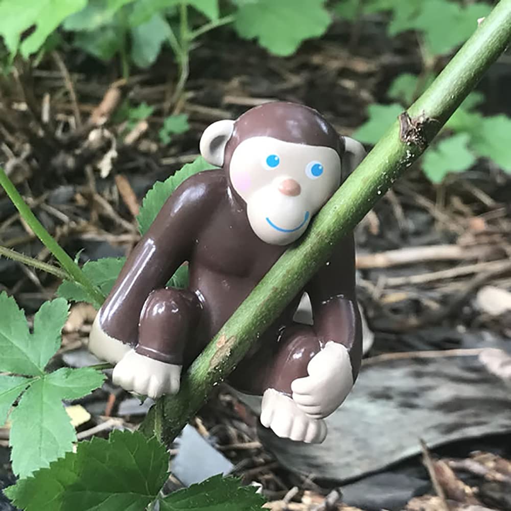 Haba Little Friends Monkey - Chunky Plastic Zoo Animal Toy Figure (2.5' Tall)
