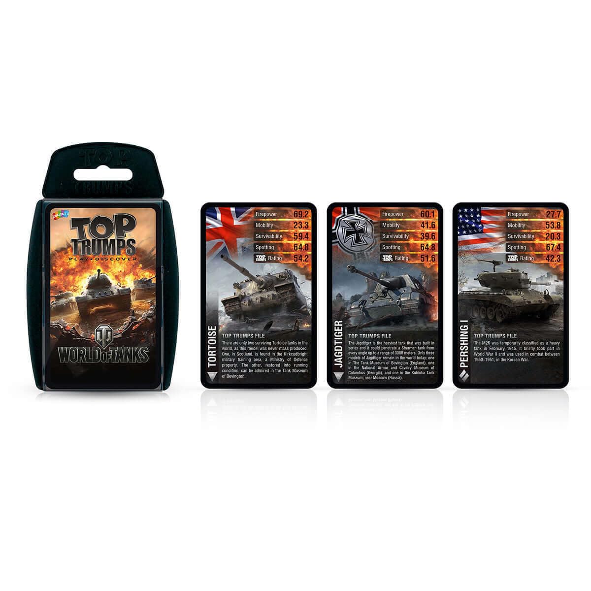 Top Trumps World of Tanks Card Game - WM02478-EN2-6 - Plastic - Fun for All Ages