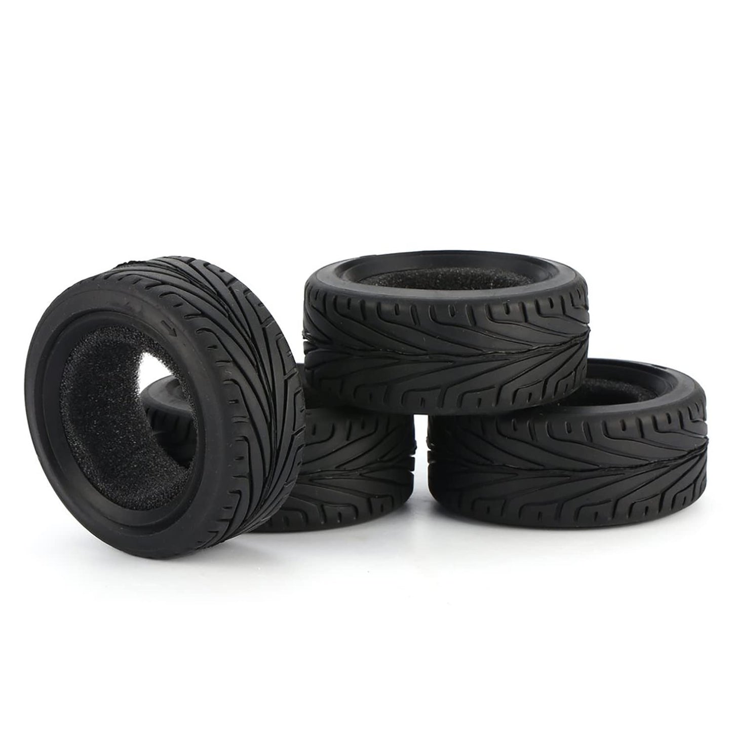 RC On-Road Car Tyres,WONFAST 4PCS/Set 65mm Grain Drift Soft Rubber RC Tire for 1/10 Racing HSP Tamiya HPI Kyosho RC On Road Run-