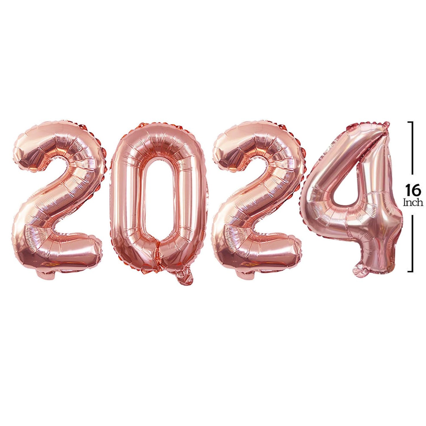 Goer 2025 Foil Number Balloons For 2025 New Year Eve Festival Party Supplies Graduation Decorations (Rose Gold,16 Inch)