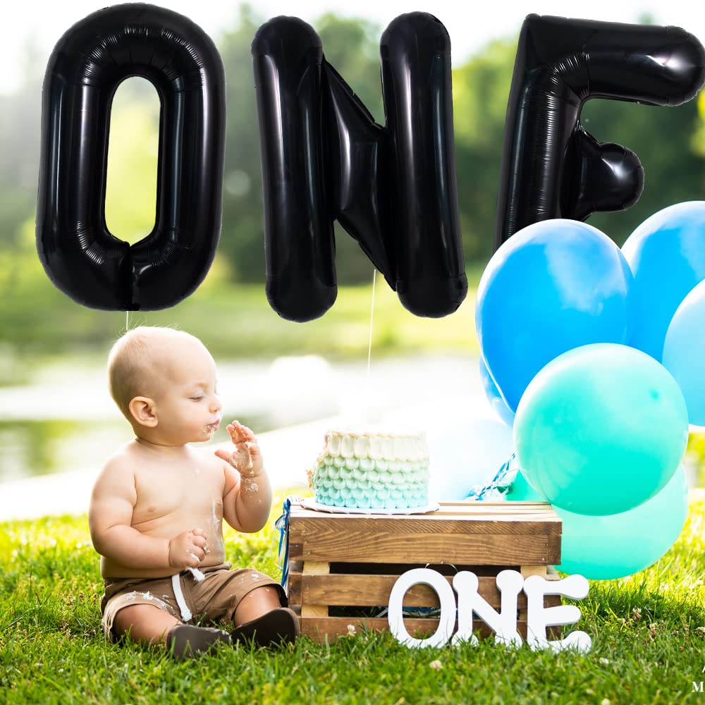 Toniful 40 Inch Large Black N Letter Balloons Jumbo Helium Balloons,Foil Mylar Big Alphabet Balloons For Birthday Party Annivers