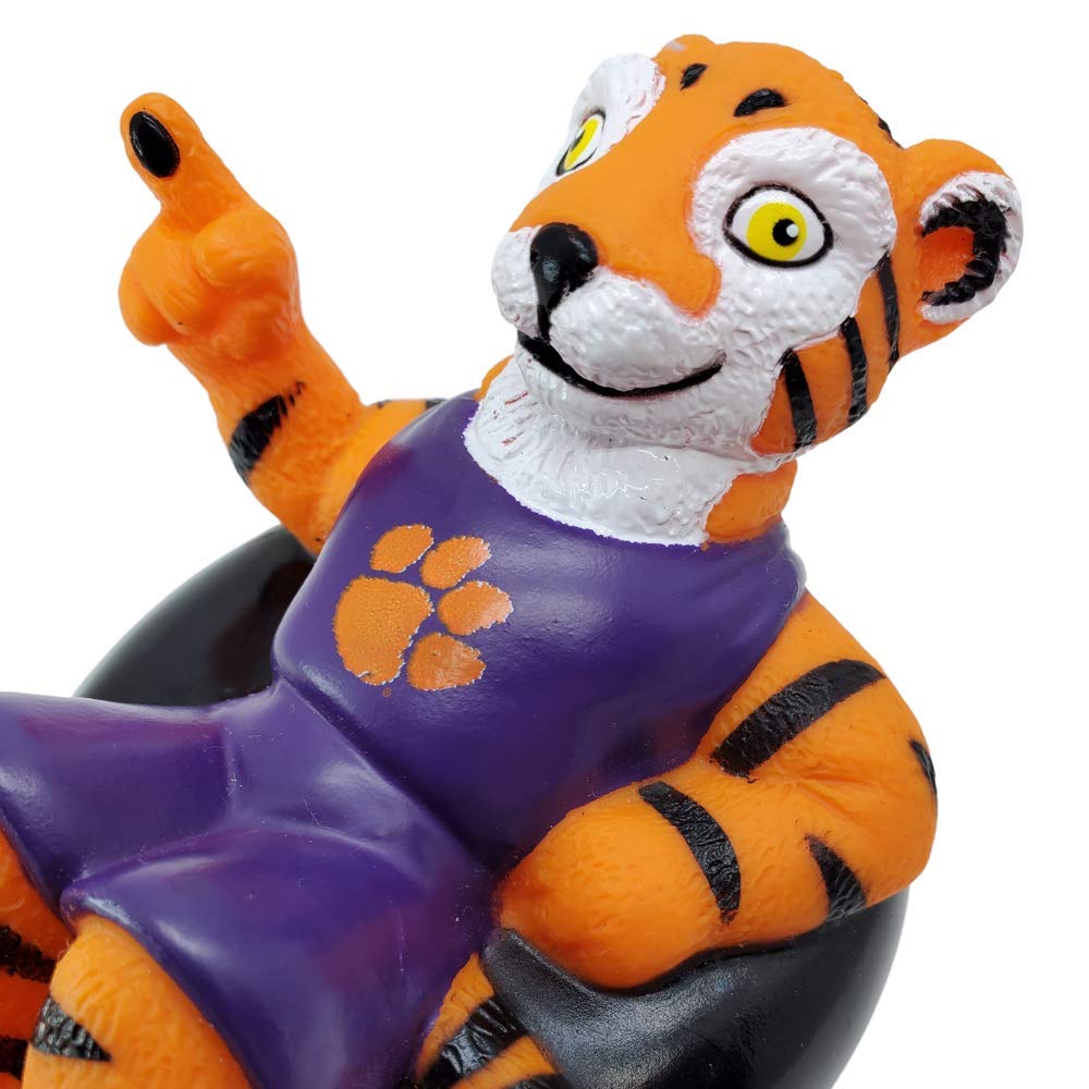 Rubber Tubbers Clemson Tigers (The Tiger) Collegiate Bathtub Toys - Officially Licensed Ncaa Team Mascots, Authentic Sports Memo