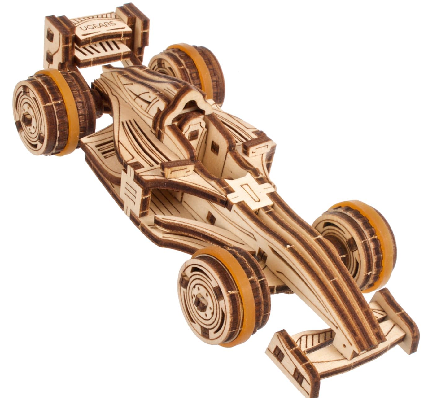 UGEARS Wooden 3D Puzzles for Adults - Compact Racer Model Kits Crafts for Adults Building Kit - Easy DIY Miniature Kit Wooden Mo