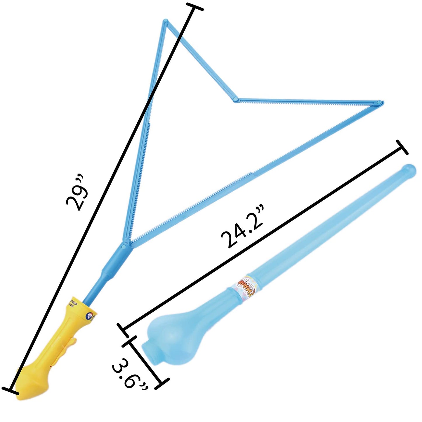 Uncle Bubble 2 Sets Giant Bubble Wands - Includes 2 Big Bubble decorative replica blade and 8oz Uncle Bubble Ultra Bubble Solution