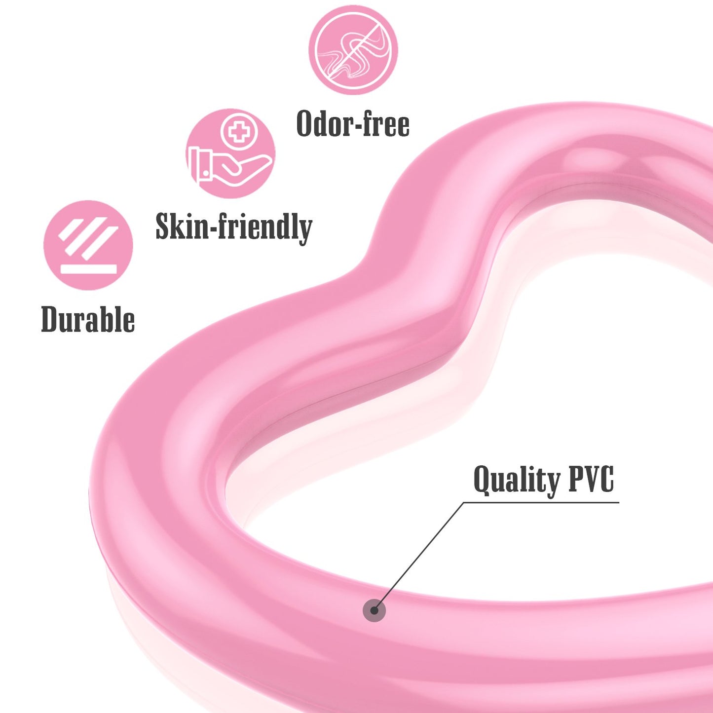 Moko Inflatable Pool Floats For Adults, Clearance Bachelorette Party Decorations Heart Shaped Swim Ring Summer Swimming Tube Water Fun Beach Wedding Pool Toys Swimming Circle, Rose Gold