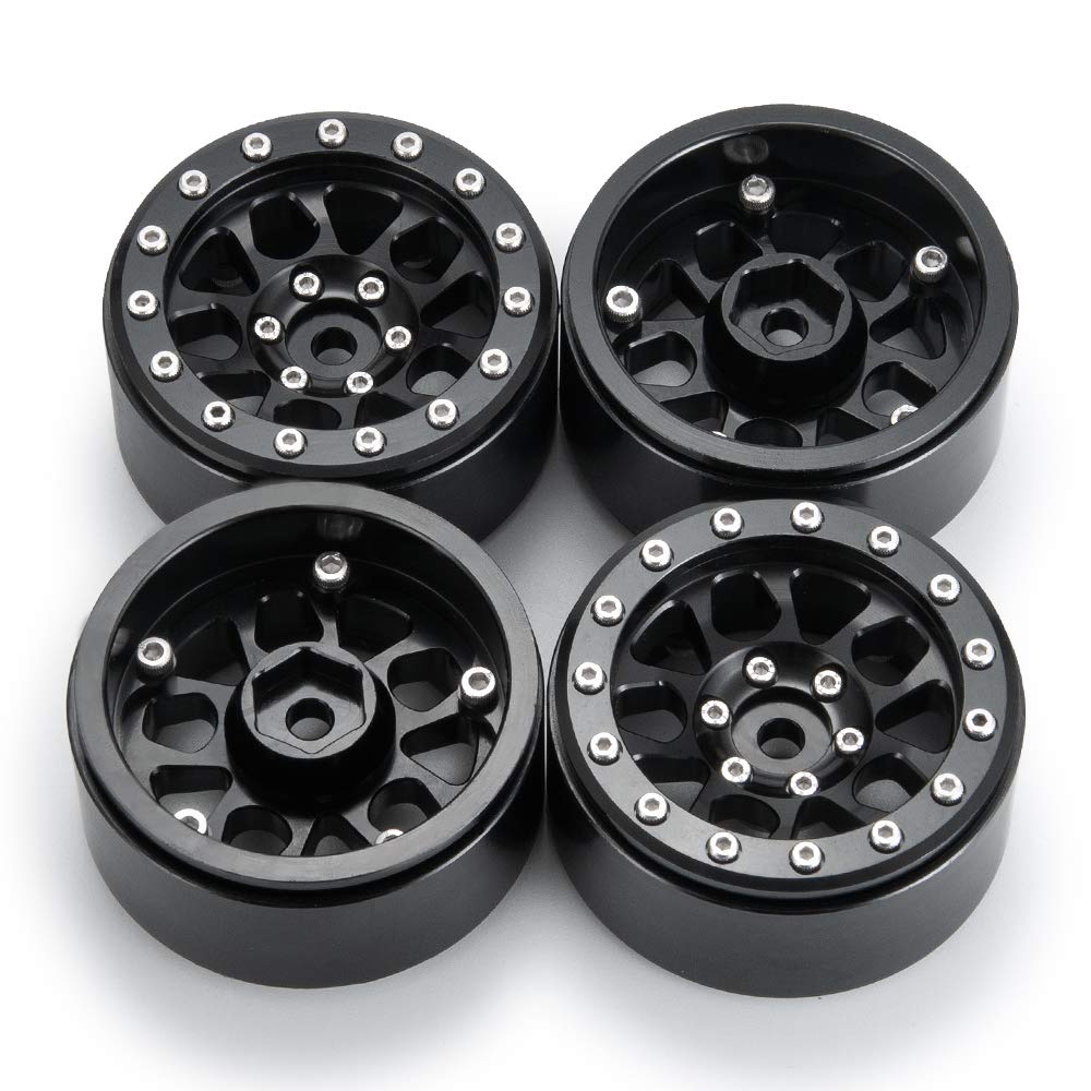 Benedict Harry 4PCS Metal 1.9'' Heavy Duty Beadlock Wheel Rims for 1/10 RC Crawler Axial Scx10 II D90 TRX-4 Tamiya CC01 D110 SCX