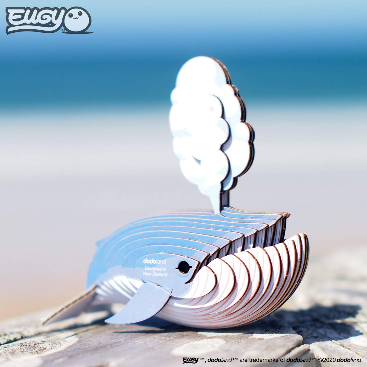Eugy Blue Whale 3D Puzzle, 25 Piece Eco-Friendly Educational Toy Puzzles For Boys, Girls & Kids Ages 6+