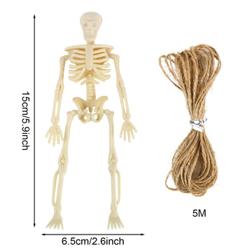 Fingooo Skeletons For Halloween Decor, 6 Piece Mini Seleton Figurines 6' Small Skeleton Halloween Decoration For Haunted House Accessories Party Favors