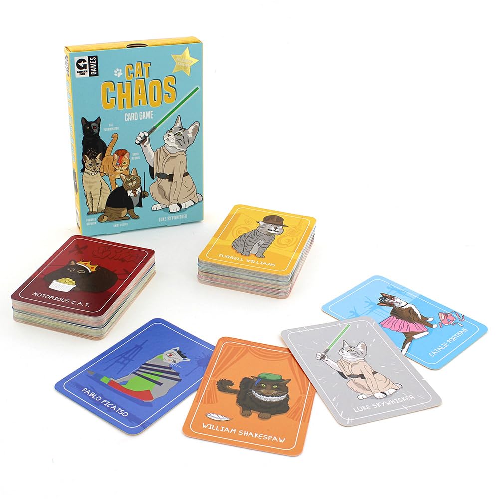Ginger Fox Cat Chaos Card Swapping Family Fun Game. Get The Family Together On Games Night To Play This Fast-Paced Quick-Play Ac