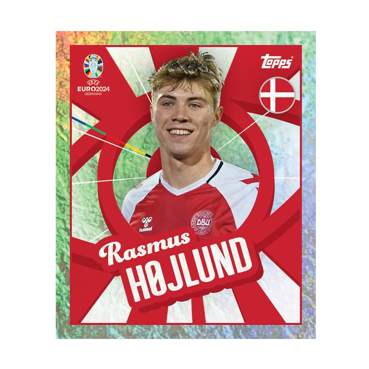Topps Official Euro 2024 Sticker Collection - Eco Pack - Contains 41 Euro 2024 Stickers Plus 1 Gold Signature Series Sticker.
