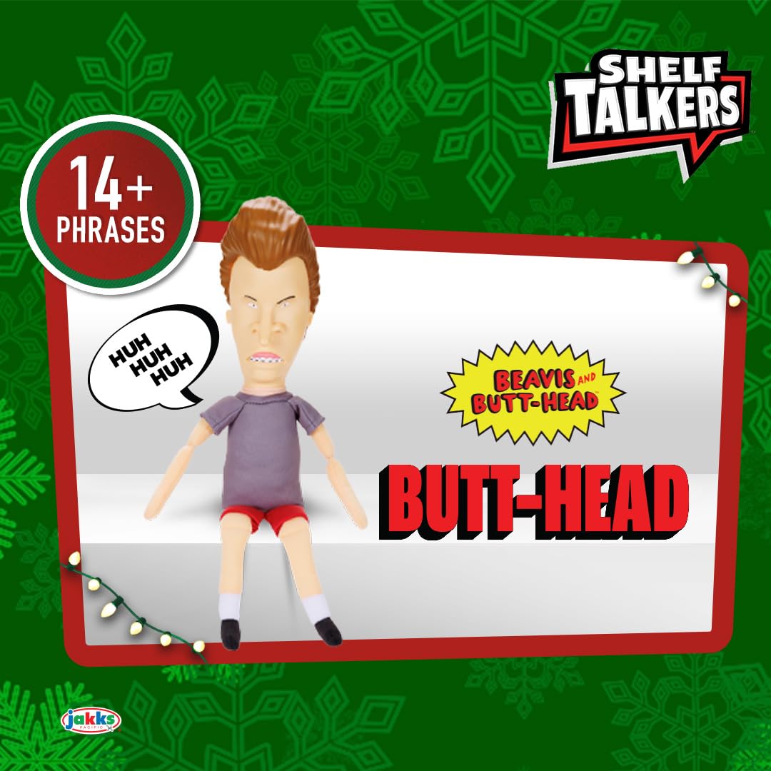 Shelf Talkers 12'' Talking Plush Butt-Head From Beavis & Butt-Head, Pull String Toy Collectible Plush