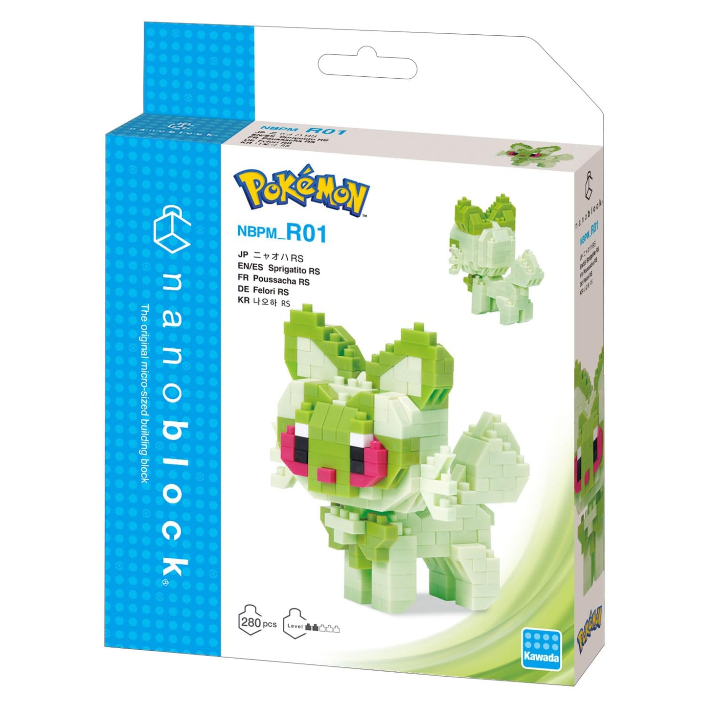 Nanoblock - Pok Mon - Sprigatito, Pok Mon Rs Series Building Kit