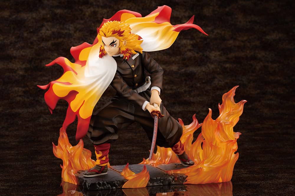 Kotobukiya Demon Slayer: Kimetsu no Yaiba: Kyojuro Rengoku ArtFX J Statue Multicolor